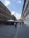 Republicii street in Brasov, Romania